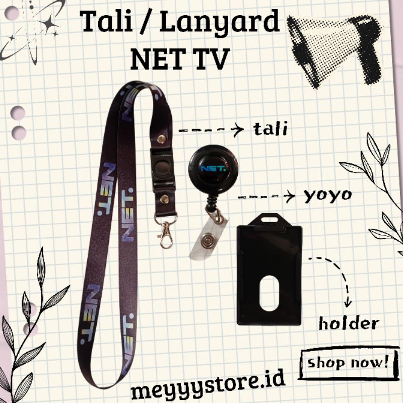 

READYYY Tali Gantungan ID CARD / Lanyard NET TV [STOCK MELIMPAH] Termurahhh Harga Grosir!