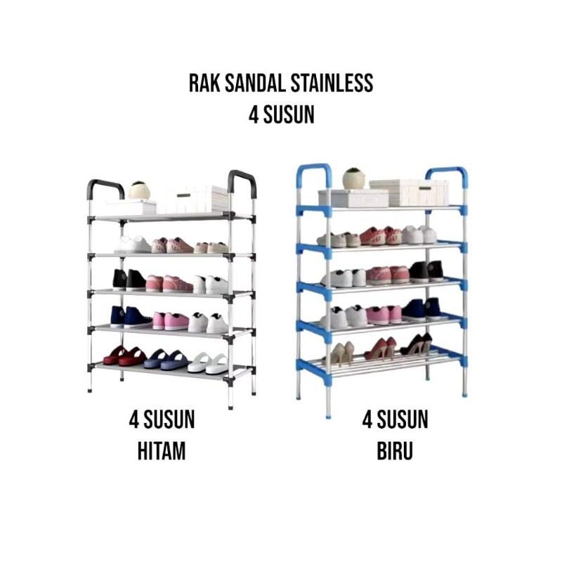 RAK SEPATU BESI 4 SUSUN