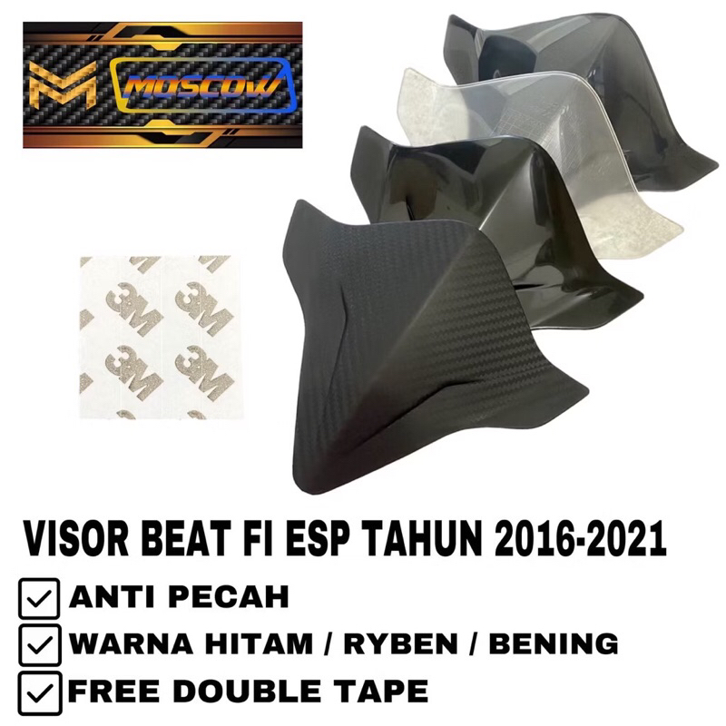 Visor Windshield Universal Beat Fi New Esp 2016-2017-2018-2019/Hitam/Carbon/Riben/Bening/Ice Blue/Ho