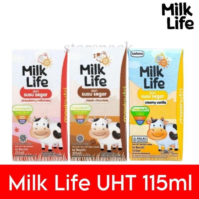 

Milk Life Susu UHT 115 ml satuan ecer