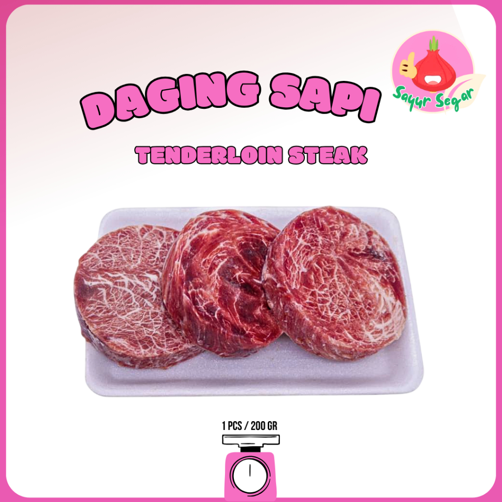 

Sayur Segar - Daging Steak Sapi 1pcs / Tenderloin Steak
