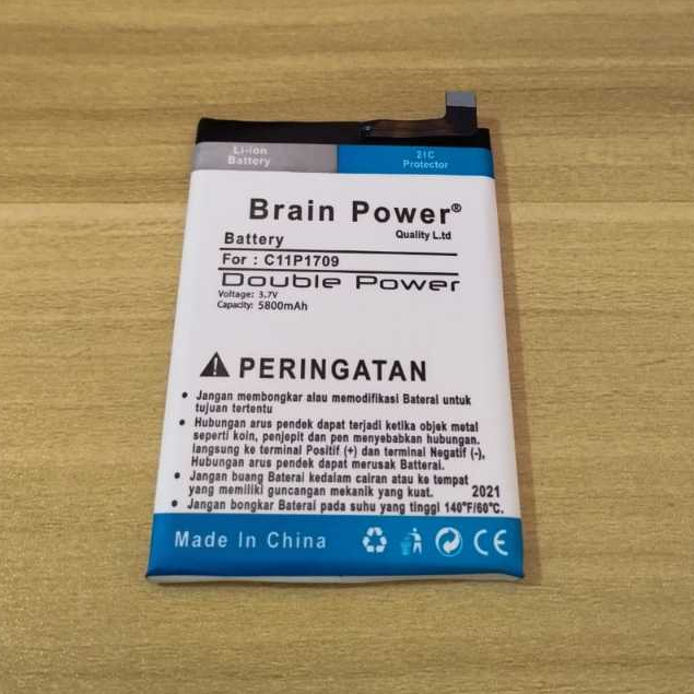 Batre Brain Power Baterai Double power asus C11P1709 / MAX PRO M1 soket