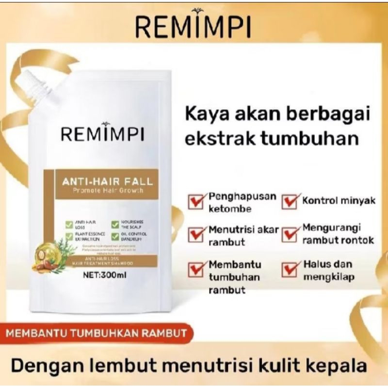 REMIMPI Shampo Penumbuh Rambut Anti Hair Fall ORIGINAL Official Store