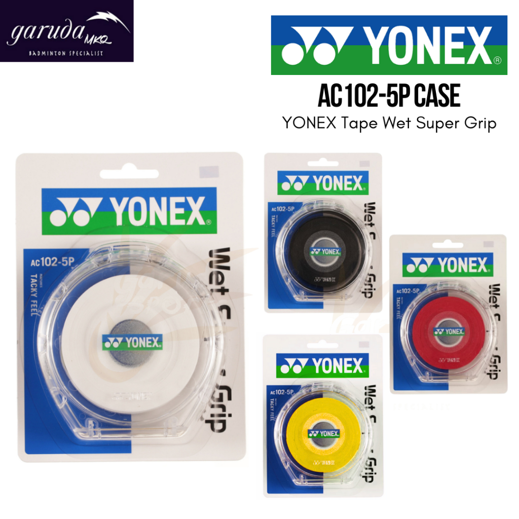 Grip Raket Yonex AC 102-5P Grip Yonex / AC 102 - 5P Case JP CODE / YONEX Tennis Badminton Grip Tape 