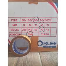 

ORLEE LAKBAN PACKING COKLAT 80Y SATU SLOP ISI 6 ROLL