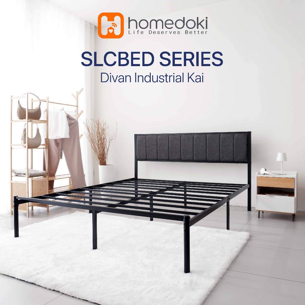 Homedoki Solacebed Series / Dipan Tempat Tidur/ Divan Kasur/ Divan Minimalis Dengan Sandaran Kepala