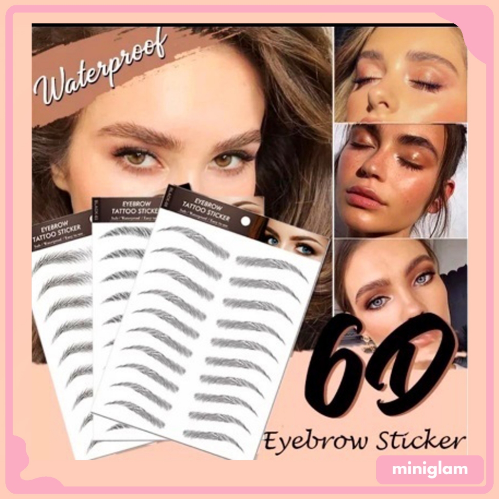 MGLAM - Eyebrow Cetakan Stiker Tato Alis 6D Instan Tahan Air & Tahan Lama XX010