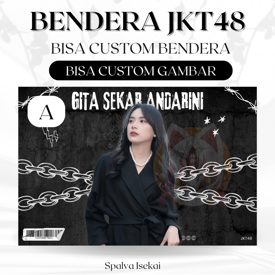 Bendera JKT48 GITA / JKT48 Flag / BENDERA AMERIKA JKT48 / JKT48 Tapestry / Tapestri JKT48