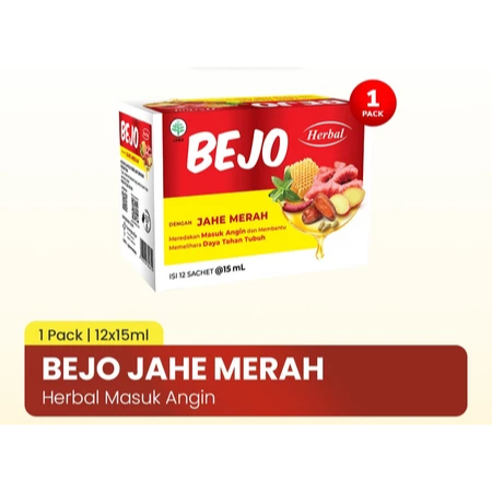 

Bintang Toedjoe Bejo Jahe Merah Masuk Angin Pack (12s @ 15ml)