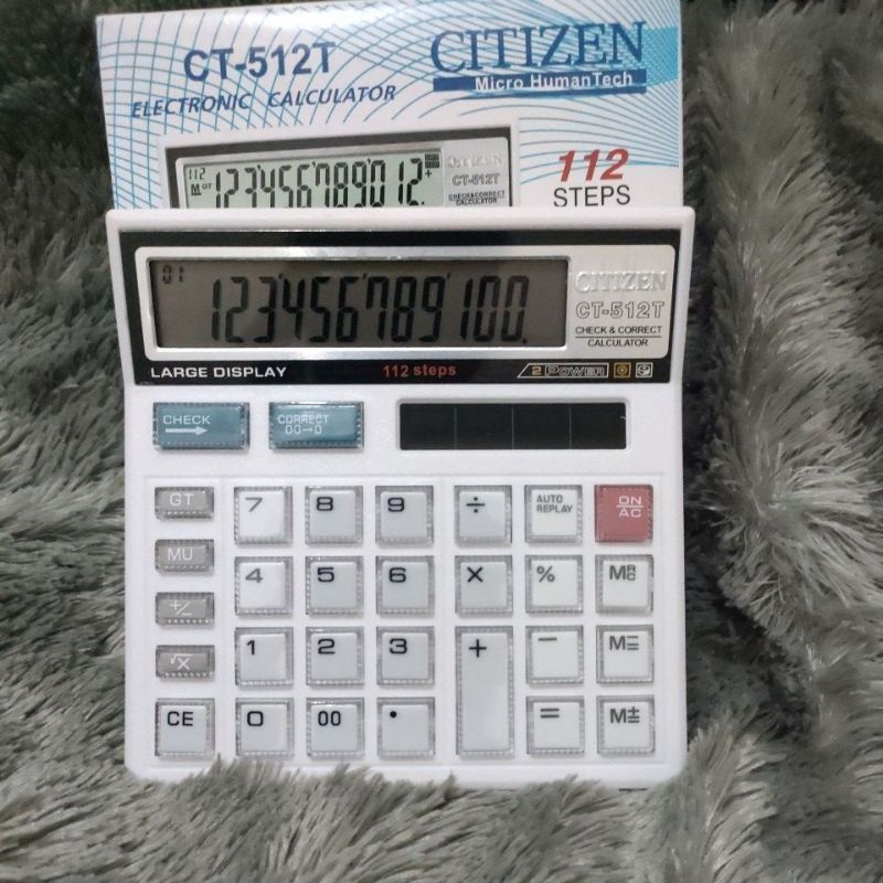 

kalkulator 12 digit citizen&esa 512-T big display/kalkulator check corret 12 digit 512-T