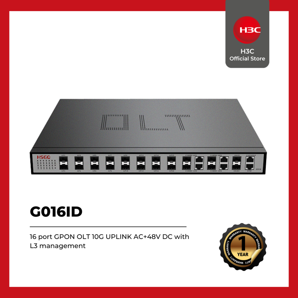 HSGQ G016 16 PORT GPON SFP SLOTS 2*1G SFP + UPLINK SLOTS