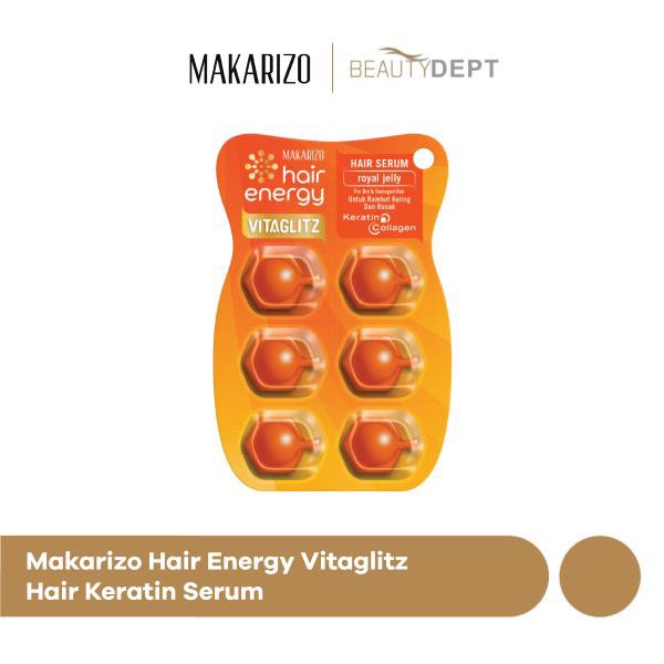 Makarizo Vitaglitz Hair Serum - Serum Rambut Rusak / Rambut Rontok / Rambut Normal