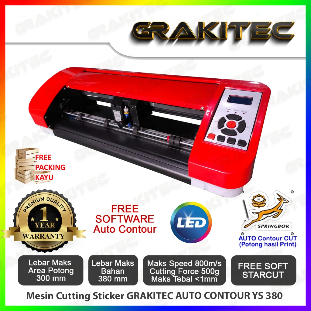 

Grakitec Mesin Cutting Sticker YS 380 A3+ Auto Contour