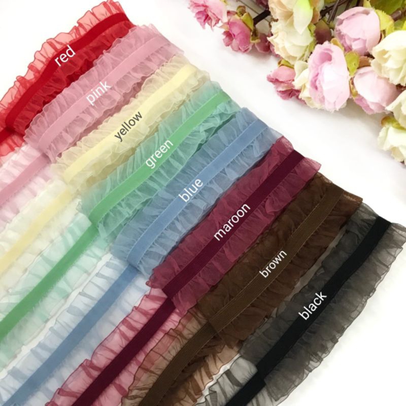 1 YARD - 1.8 CM | FOE VELVET RUFFLE