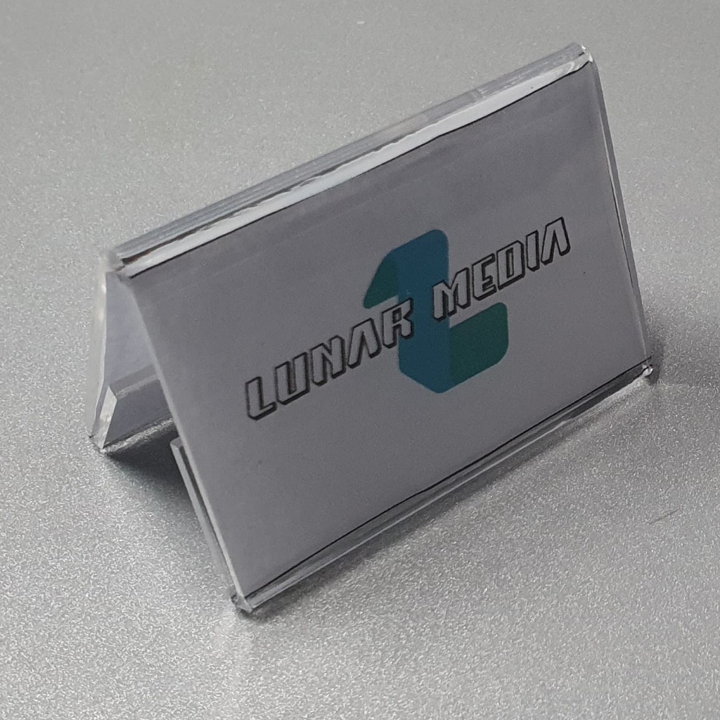 

PRICE TAG AKRILIK RAK STAND DISPLAY LABEL HARGA PRODUK UK 4 X 6 CM 2 SISI