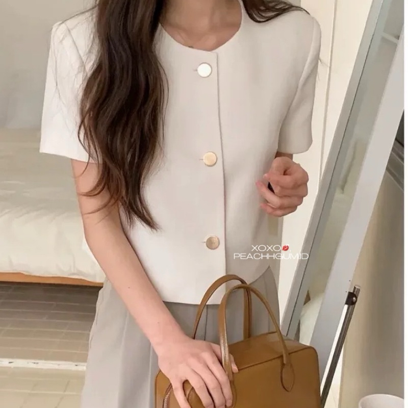 Alisa Korean Top | Crop Outer Korean atasan korea outer rompi crop