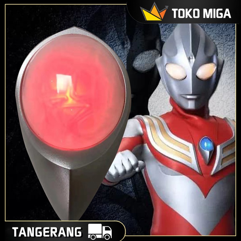 Ultraman Tiga Chest Light Timer Bahan PVC Color Timer Dengan Suara dan Lampu
