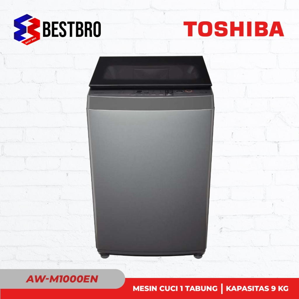 Toshiba Mesin Cuci Top Load AW-M1000EN 9Kg Mesin Cuci 1 Tabung