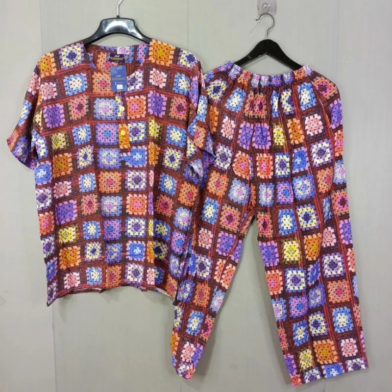 pakaian setelan wanita SETELAN JUMBO KUDA MAS CELANA PANJANG LD135