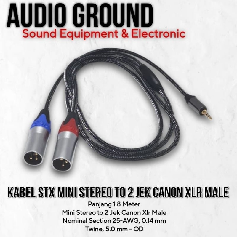 KABEL JEK MINI STEREO TO JEK CANON XLR STX KMS2XM ORIGINAL PRODUCT