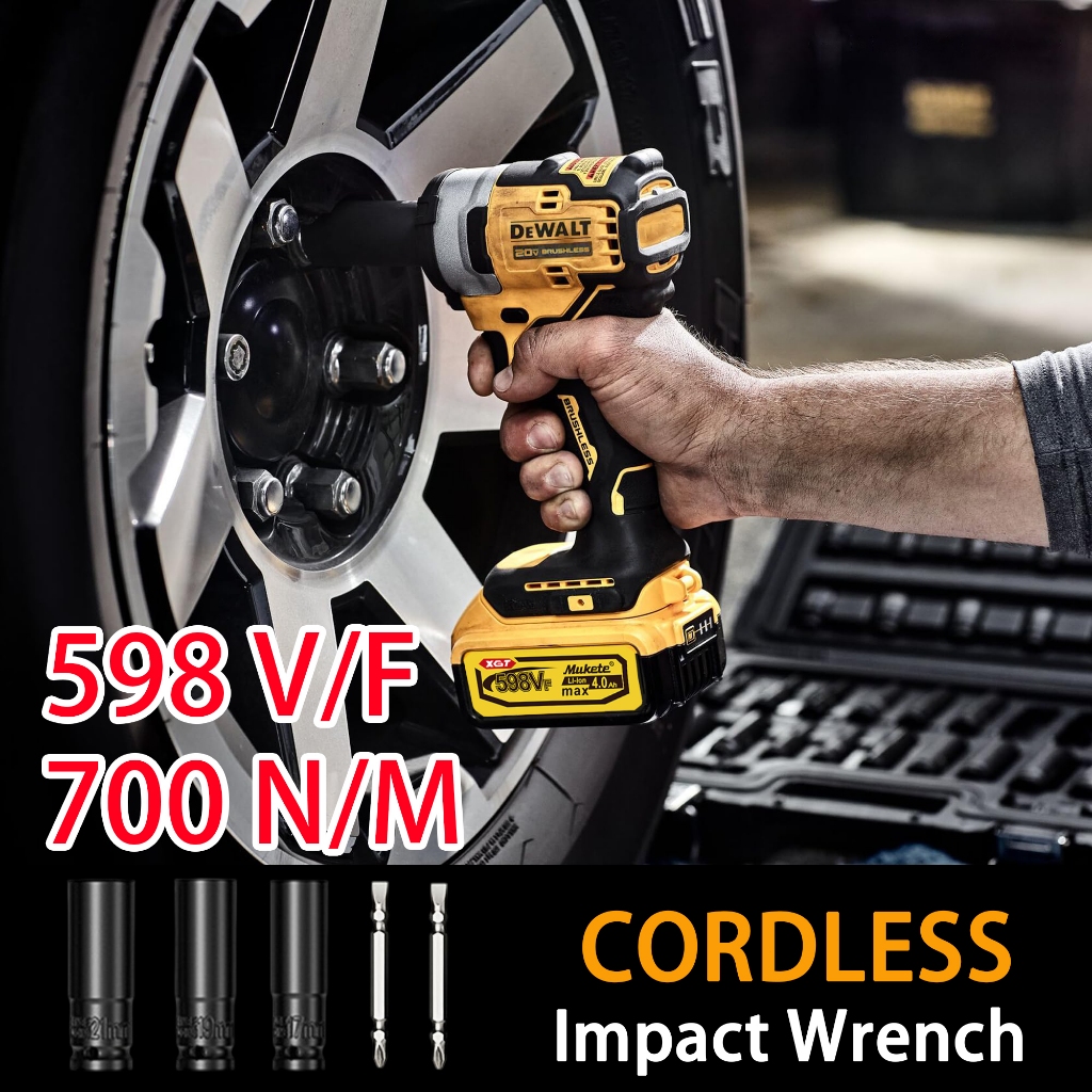 impact impact wrench impact baterai Cordless Impact Wrench Brushless 398V 700N/M Mobil Impact Batera