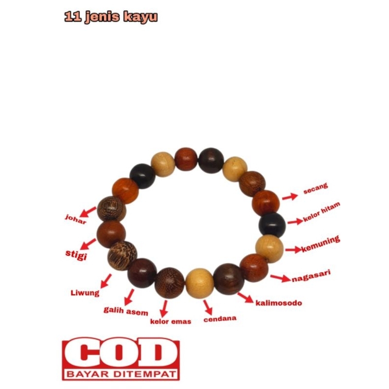 Gelang Kayu Kombinasi /Gelang Tangan Dari Kayu Kombinasi
