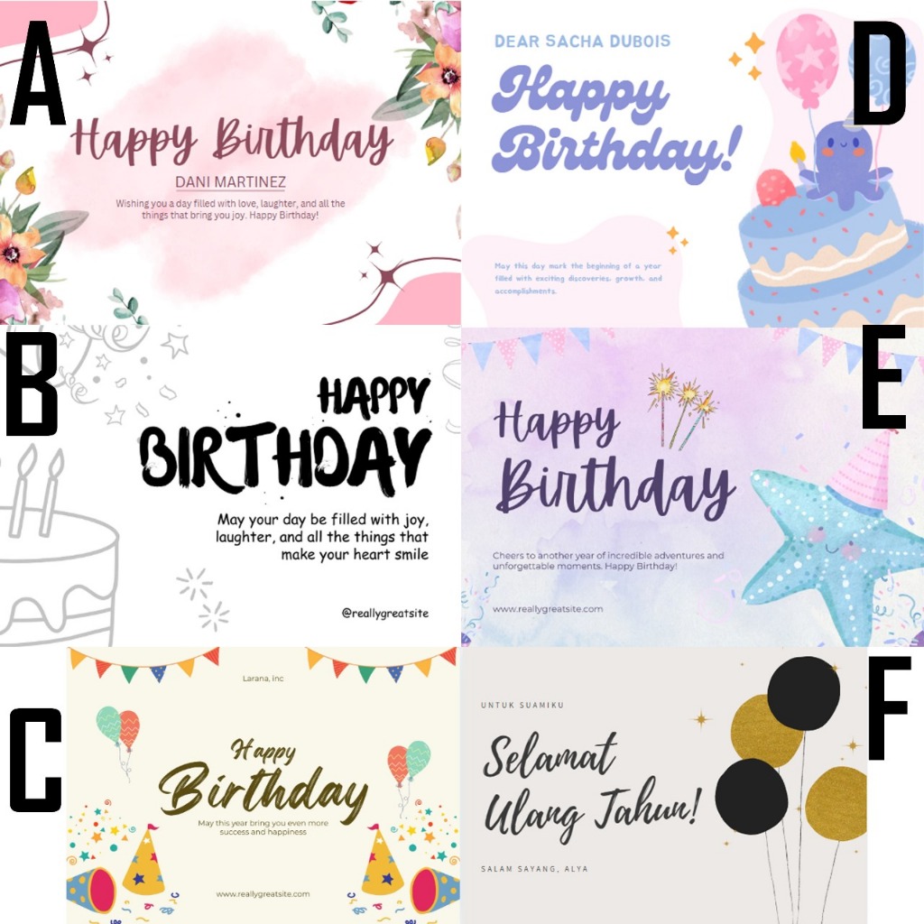 

MYSTIQUE.ID-KARTU UCAPAN/GIFT TAG BIRTHDAY DLL ISI 5 PCS - BISA CUSTOME KARTU UCAPAN