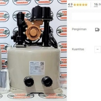 

Pompa Air Sanyo PH-258JP Otomatis PH258 PH 258 auto Sumur Dangkal 9mtr