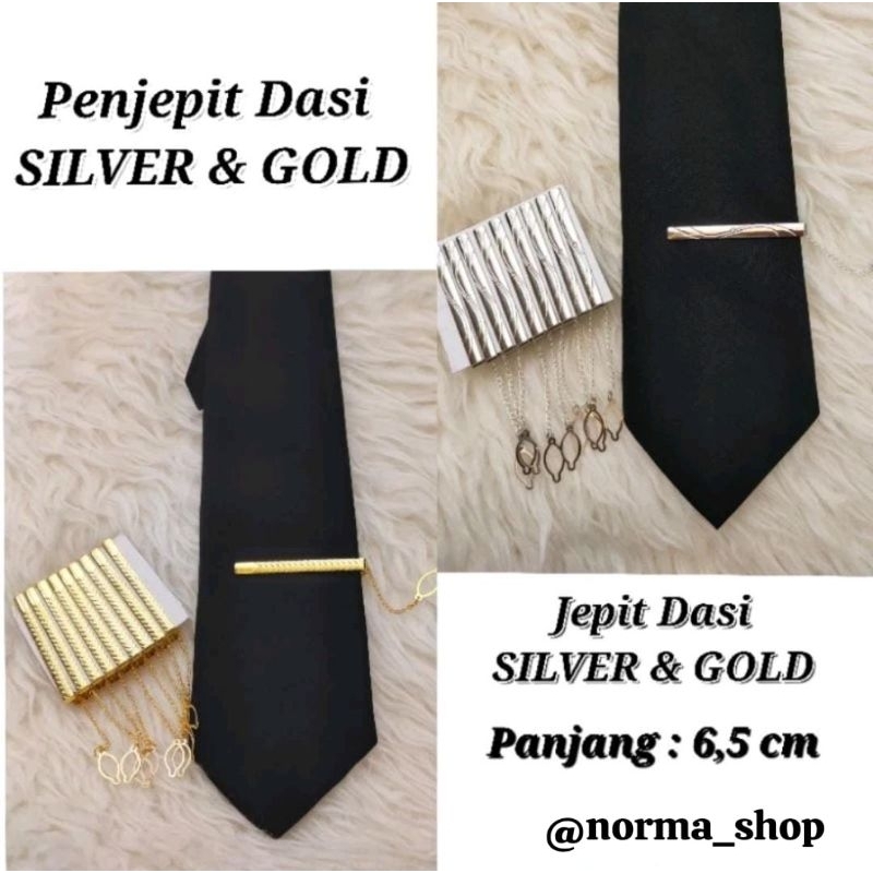 JEPIT DASI / PENJEPIT DASI / JEPITAN DASI SILVER & GOLD