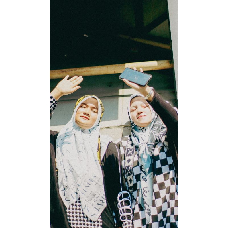 Hijab Premium/segi empat/Motif Arab/Voal/tulisan/viral/trend