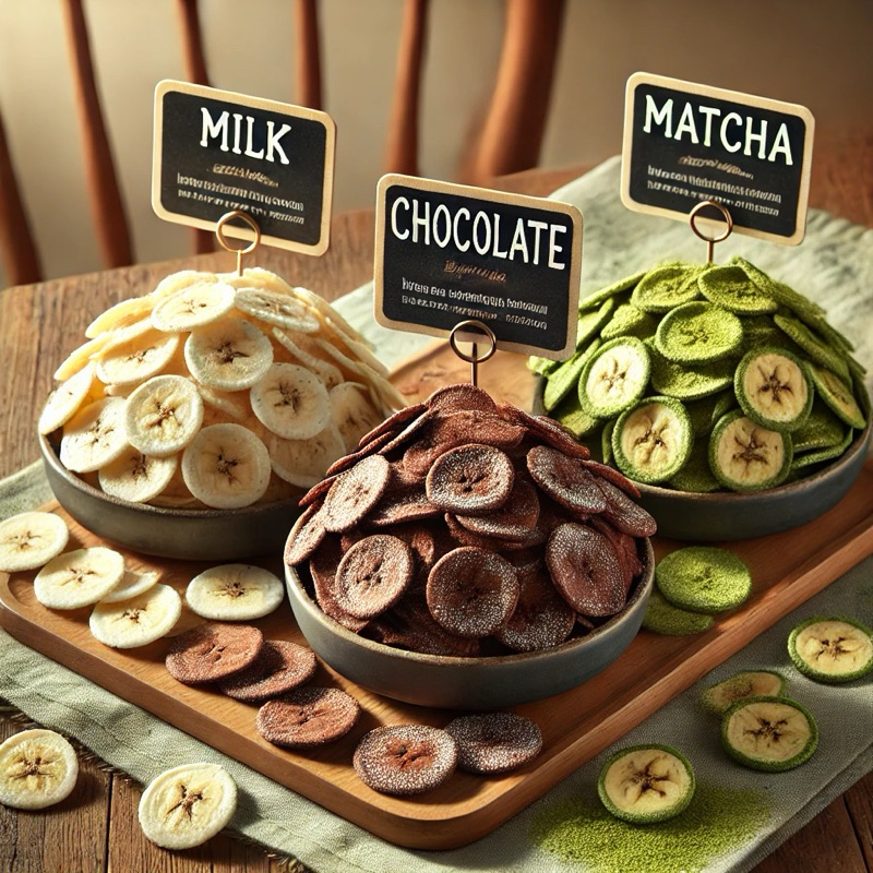 

Keripik Pisang Aneka Rasa – Susu, Cokelat, & Matcha | Camilan Renyah, Lezat, Kekinian