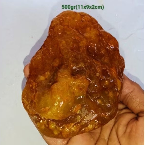 batu fosil mani gajah madu full kristal (210)