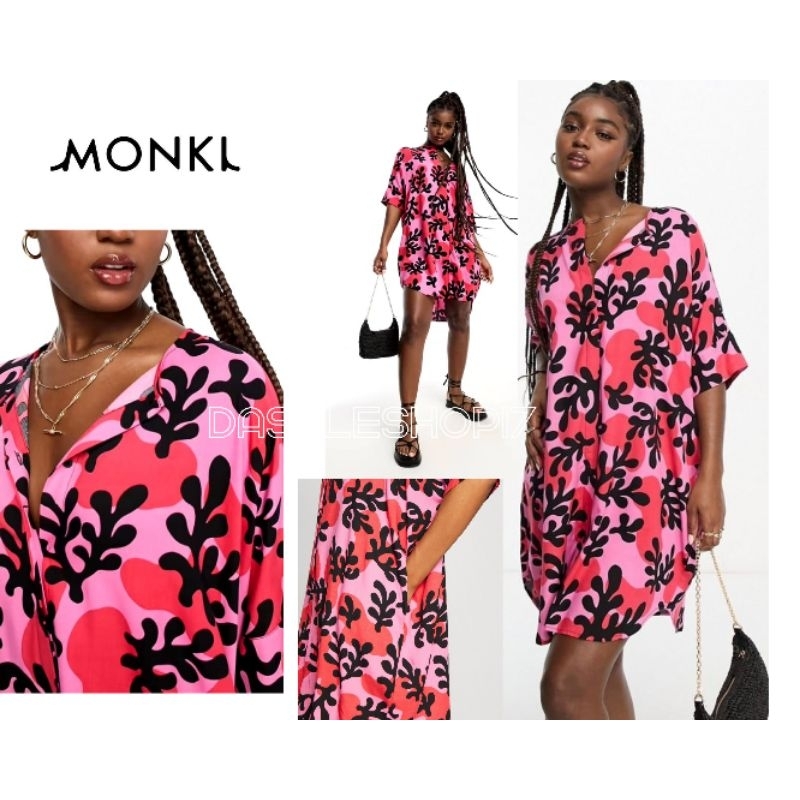 Monki mini Dress Loose coral Original