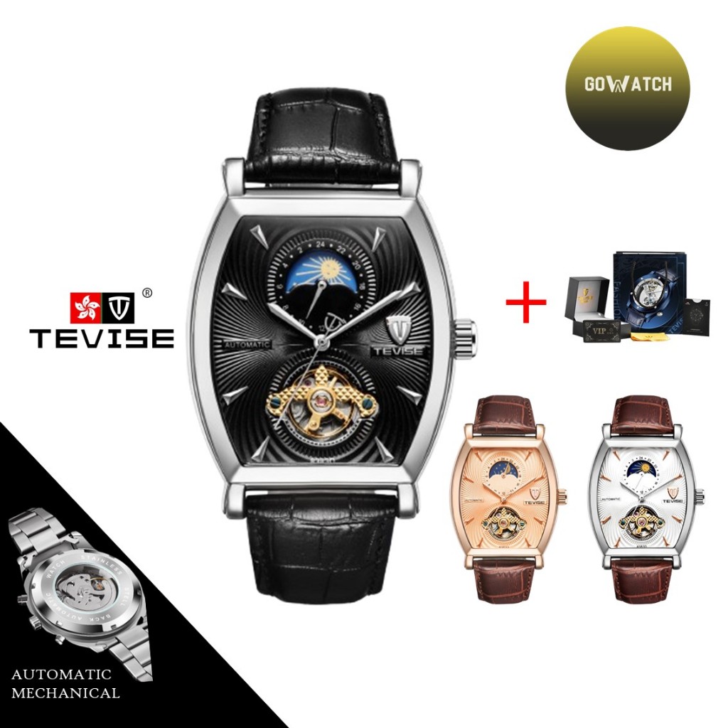 TEVISE Automatic Watch Jam Tangan Otomatis Pria Original Box Garansi (W2-002-8383D)