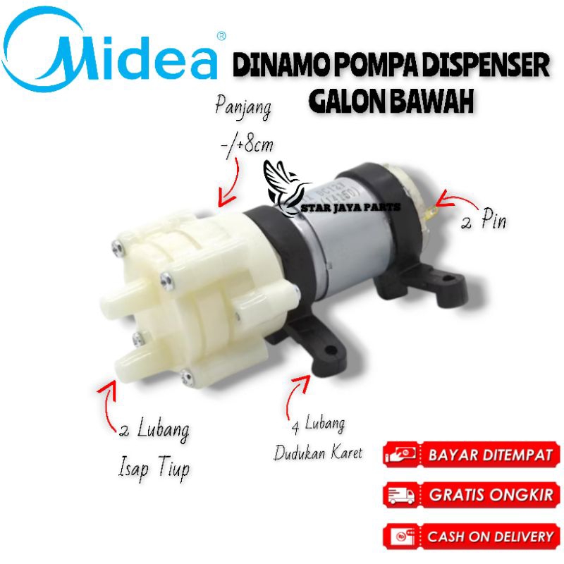 [MIDEA] Pompa Dispenser Galon Bawah MIDEA dinamo Pompa Dispenser Galon Bawah Midea