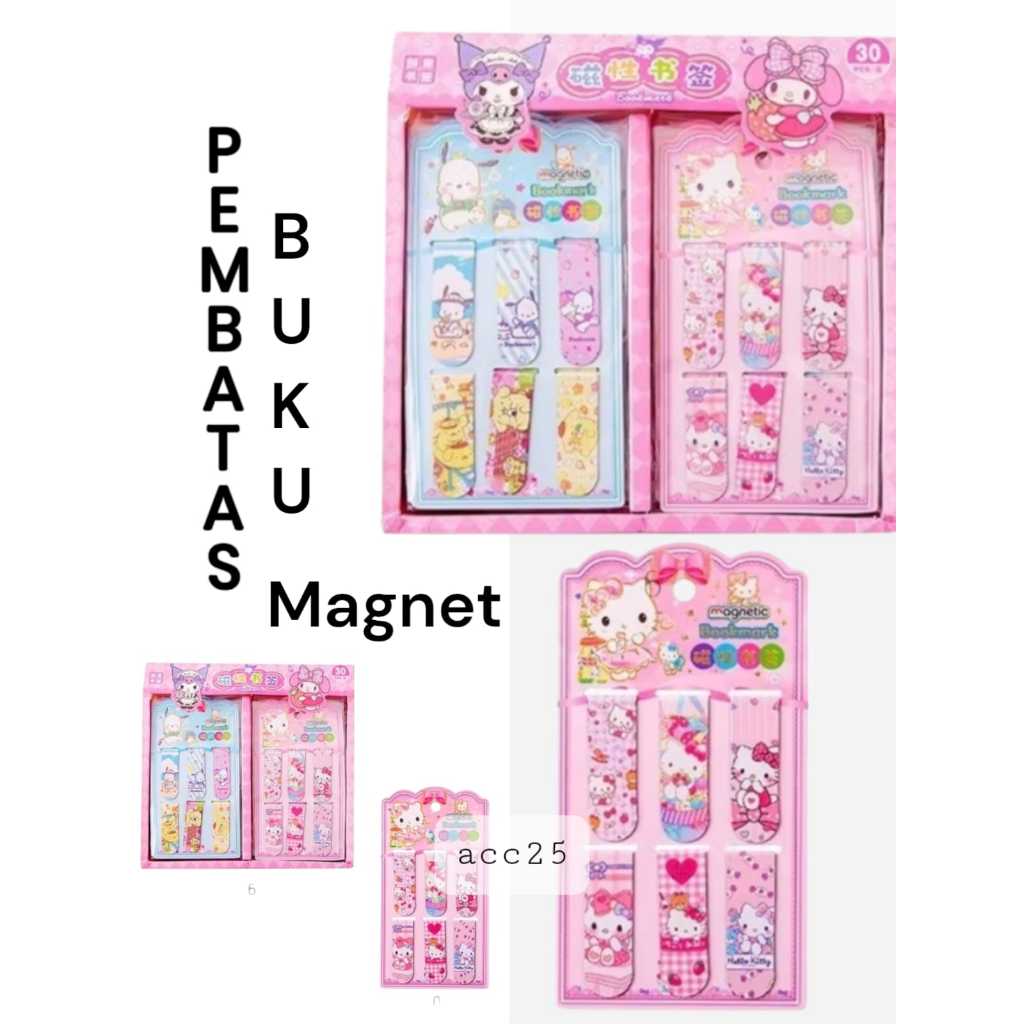 

(1 BOX isi 180 pcs) Stationery Bookmark Magnet Pembatas Penanda Buku Catatan Lucu Cute Magnetic Grosir