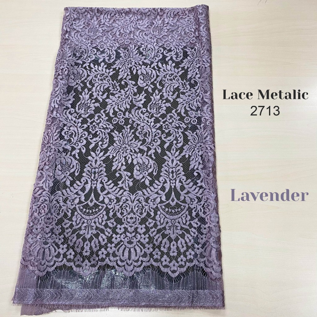 Lace Panel 2713 Metalic - ukuran kain 1,5m x 1,5m