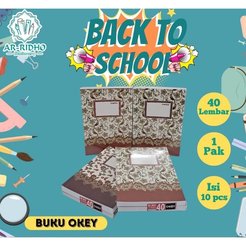 

Buku Tulis Merk OKEY 1 pak 10 buku