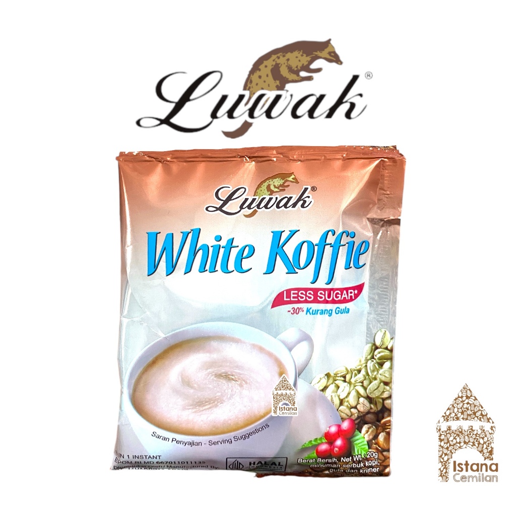 

Luwak White Koffie Less Sugar Sachet Kopi Instan 3 in 1 - SATUAN