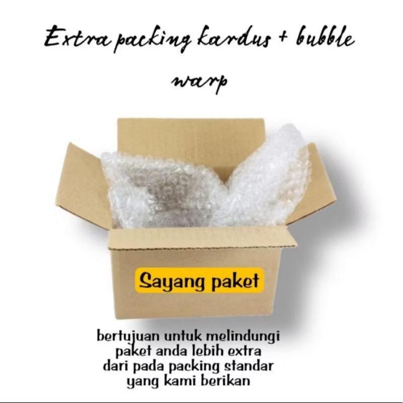 

Packing tambahan dus/bubble wrap untuk klaim garansi kerusakan
