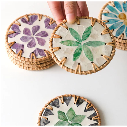 Tatakan Gelas Anyaman Rotan