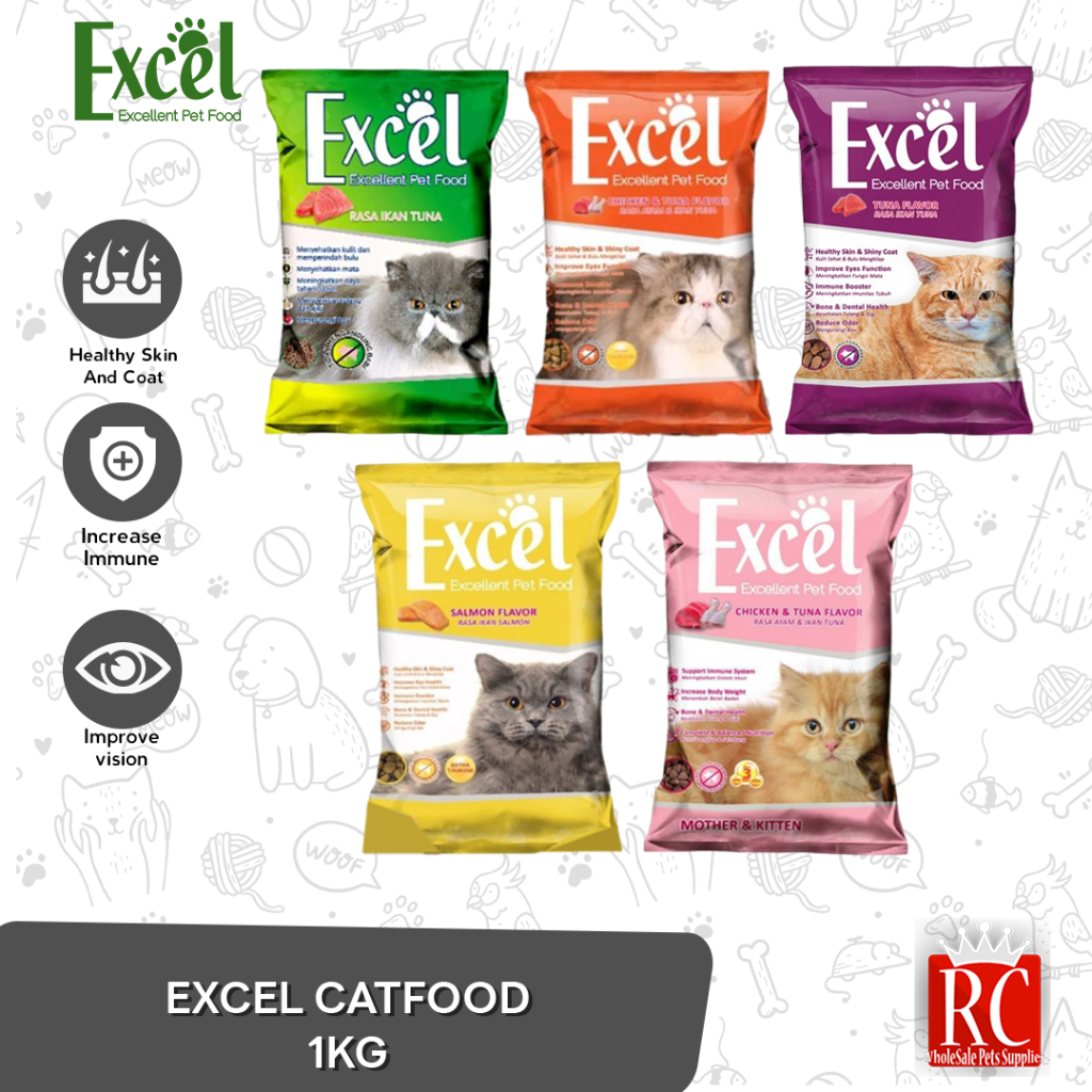 Makanan Kucing Excel Cat Food 1 KG