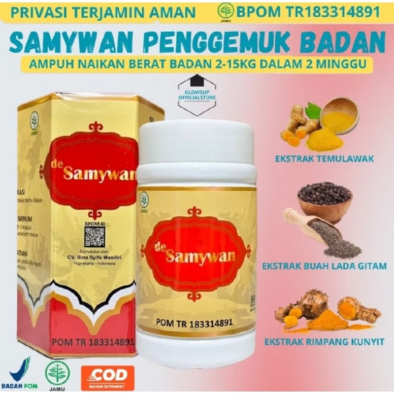 

[BISA COD] De Samywan (Obat Penggemuk Badan dan Penambah Nafsu Makan Ampuh) FREE GIFT RANDOM