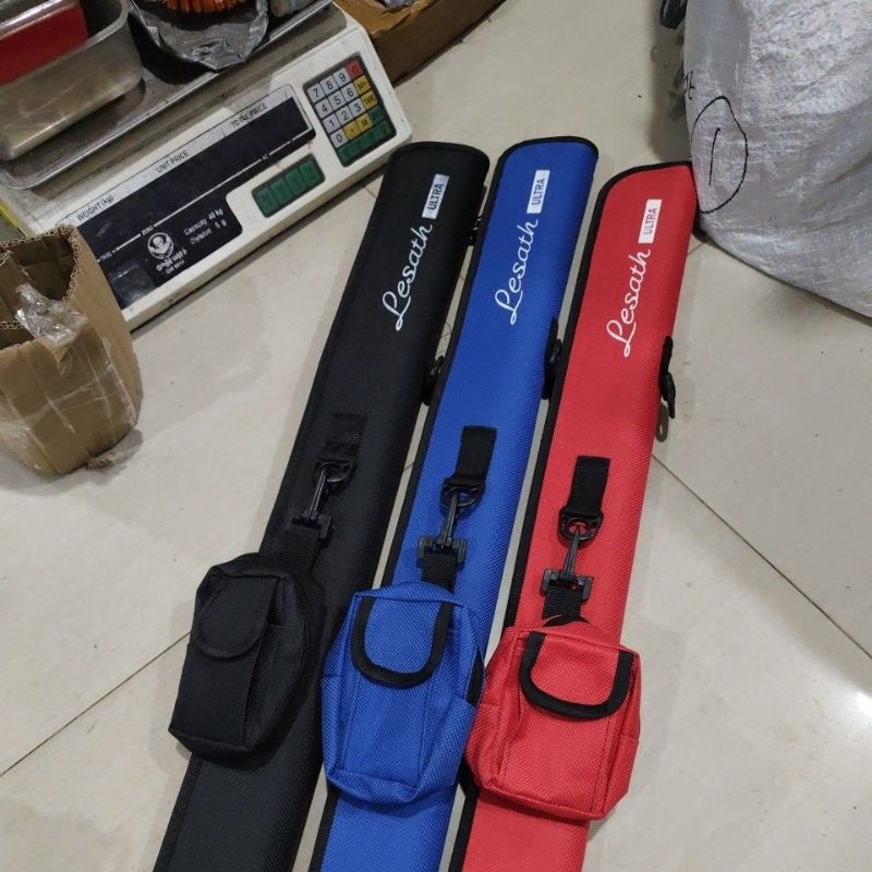 tas joran pancing model pedang ada tas kecil tulisan lesath ultra untuk joran pancing