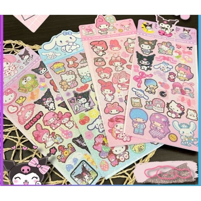 

STICKER GLITER HOLOGRAM BESAR MOTIF SANRIO LABUBU