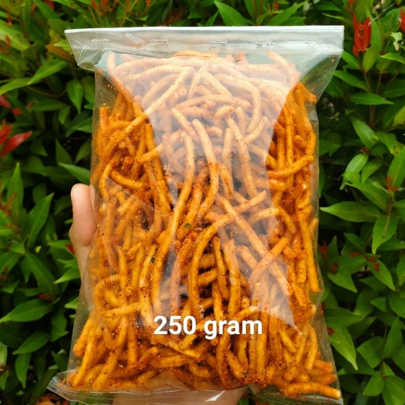 

sistik bawang viral pedas/original 250 gram | cemilan viral