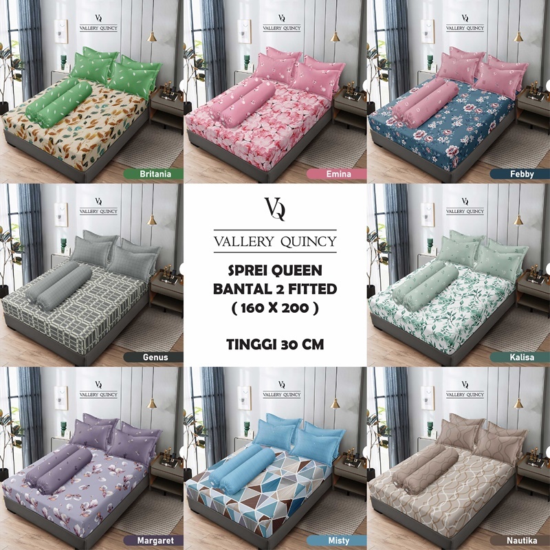 Vallery Quincy - Sprei Queen 160x200x30 Motif Bantal 2
