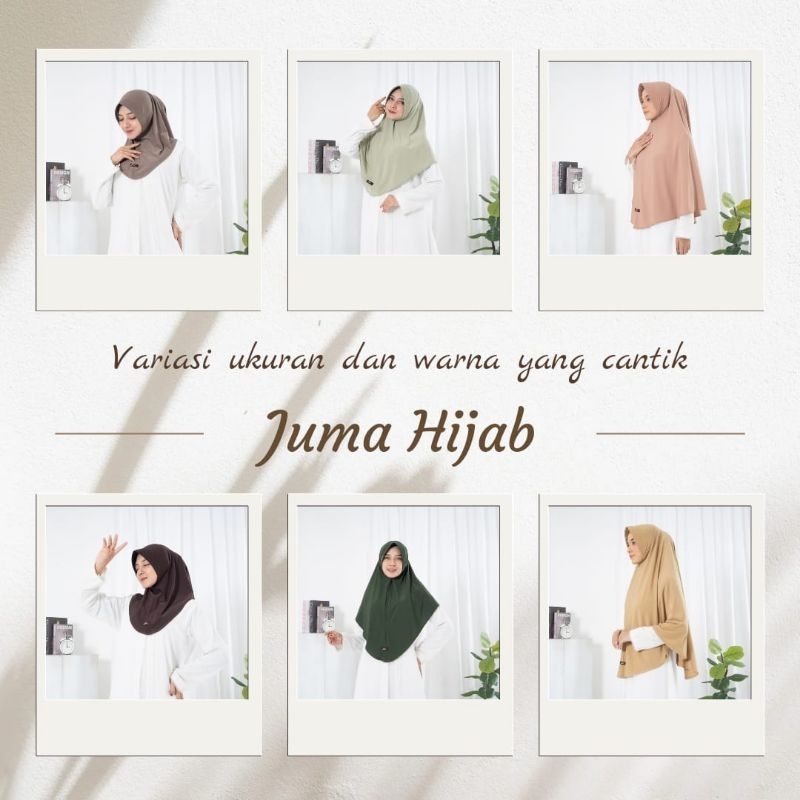 JUMA HIJAB INSTAN 5PC POLOS STANDAR L