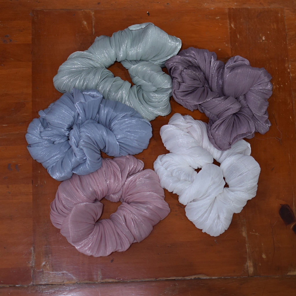 Kucir Cepol Shimer | Ikat Rambut Untuk Hijab | Scrunchie Shimer