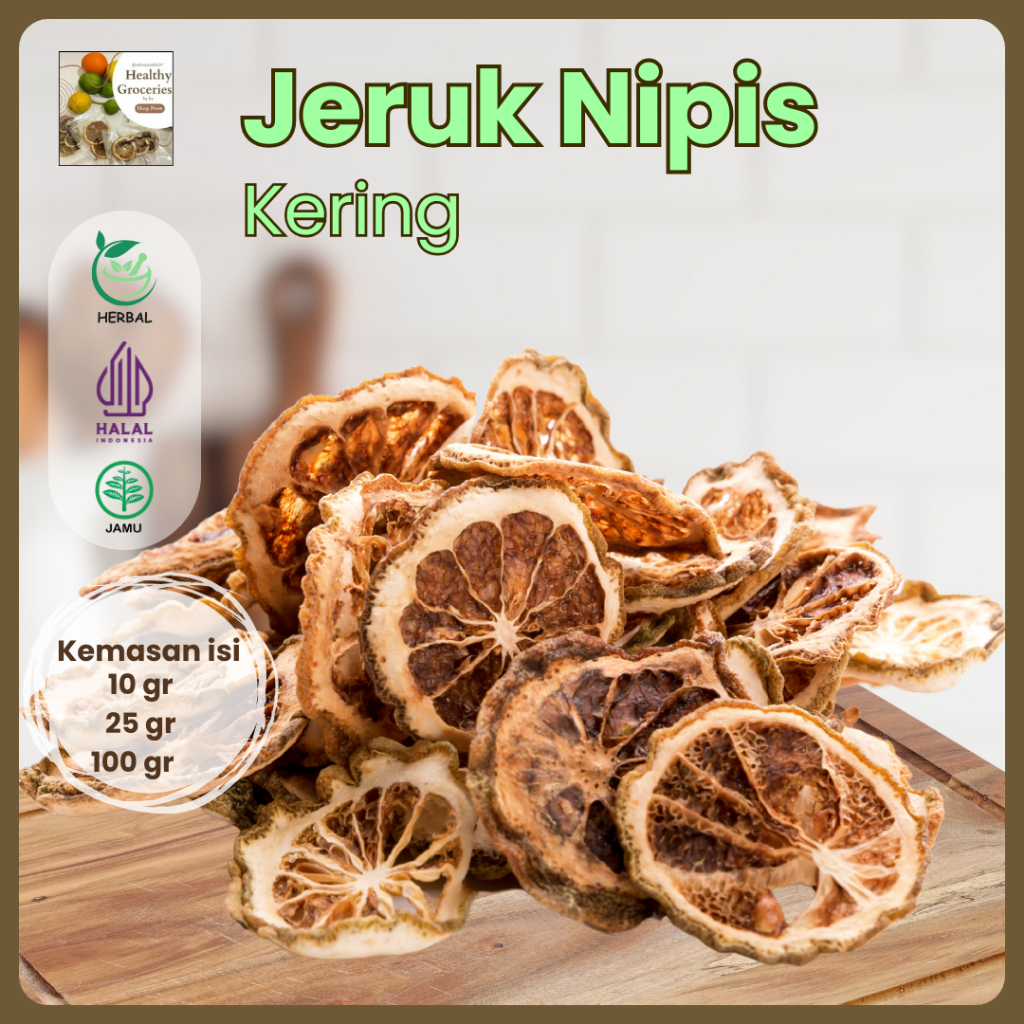 

Jeruk Nipis Kering Iris Asli / Dried Lime Slice 10gr 25gr 100gr Original / Dried Lime Infused Tea